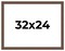 32x24 Wide Barnwood Picture Frame with UV-Resistant Acrylic & Acid Free Backing, Available in 6 Paint Finishes - Grey, Brown, White, and Black